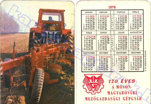 1976 - 120 éves a Mezőgazdasági Gépgyár